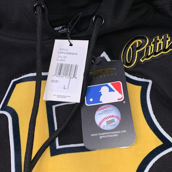 Men's Pittsburgh Pirates Pro Standard Black Championship Pullover Hoodie - Picture 5 of 16